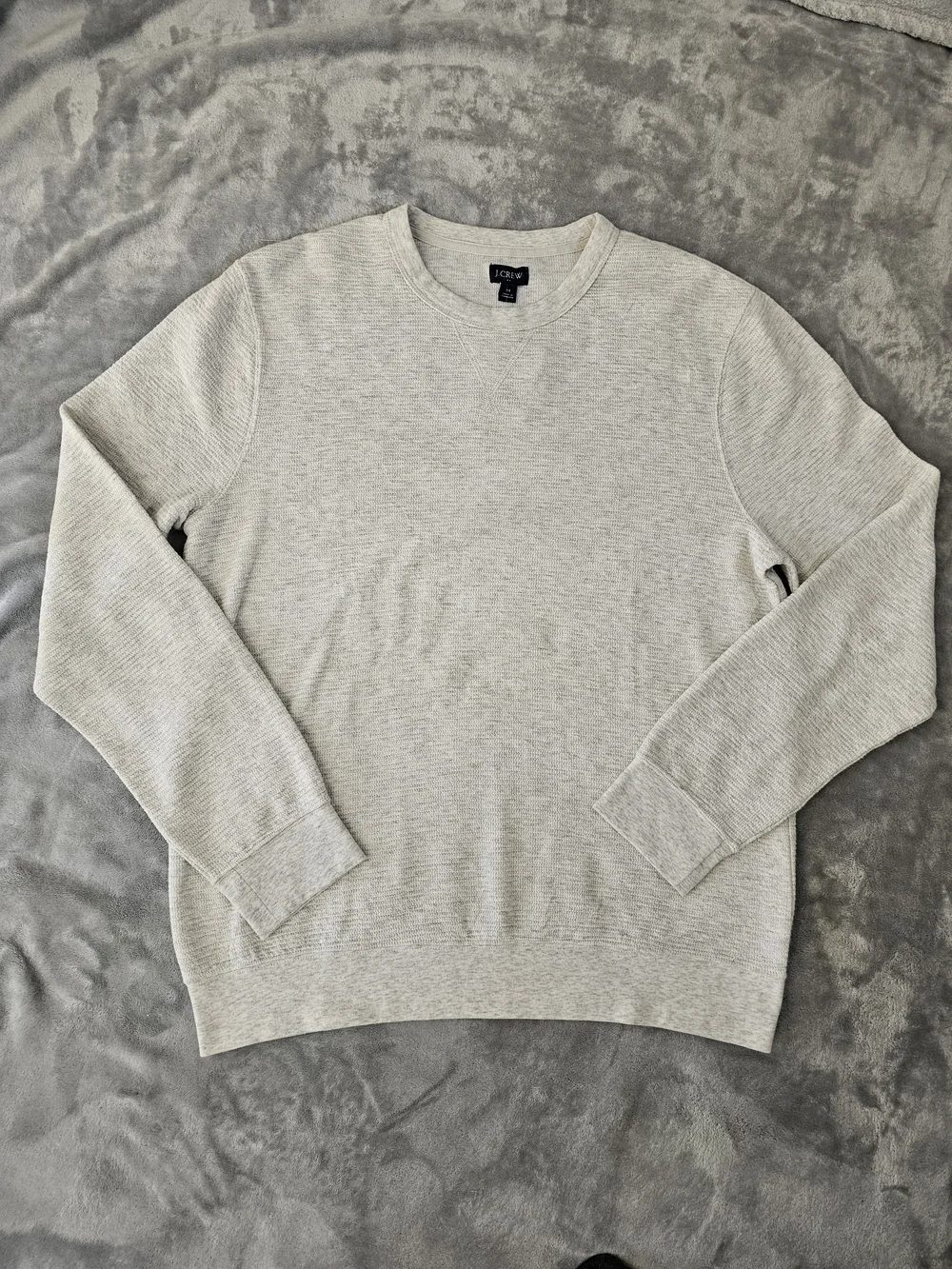 J. Crew Men's Cotton moss-stitch crewneck sweater - Picture 4 of 8